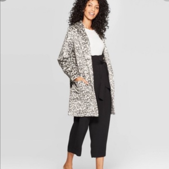 a new day Jackets & Blazers - A New Day Leopard Print Coat Small